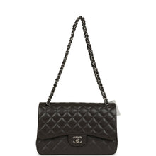 Load image into Gallery viewer, Chanel Jumbo Classic Double Flap Bag Dark Grey Caviar Silver Hardware