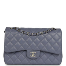 Load image into Gallery viewer, Chanel Jumbo Classic Double Flap Bag Purple Lambskin Silver Hardware