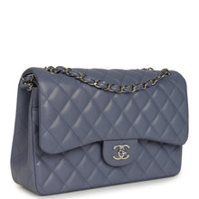 Load image into Gallery viewer, Chanel Jumbo Classic Double Flap Bag Purple Lambskin Silver Hardware