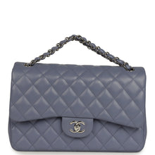 Load image into Gallery viewer, Chanel Jumbo Classic Double Flap Bag Purple Lambskin Silver Hardware