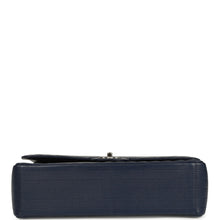 Load image into Gallery viewer, Chanel Maxi Classic Chevron Double Flap Bag Dark Blue Caviar Silver Hardware