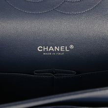 Load image into Gallery viewer, Chanel Maxi Classic Chevron Double Flap Bag Dark Blue Caviar Silver Hardware