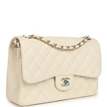 Load image into Gallery viewer, Chanel Jumbo Classic Double Flap Bag Cream Caviar Gold Hardware