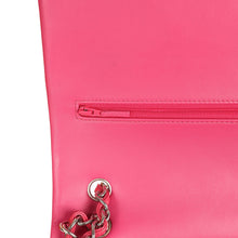 Load image into Gallery viewer, Pre-owned Chanel Maxi Classic Double Flap Bag Dark Pink Patent Silver Hardware