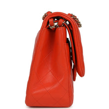 Load image into Gallery viewer, Pre-owned Chanel Jumbo Classic Double Flap Bag Dark Orange Shiny Caviar Light Gold Hardware