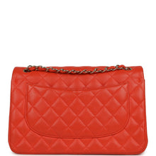 Load image into Gallery viewer, Pre-owned Chanel Jumbo Classic Double Flap Bag Dark Orange Shiny Caviar Light Gold Hardware