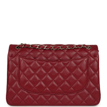 Load image into Gallery viewer, Pre-owned Chanel Jumbo Classic Double Flap Bag Burgundy Lambskin Light Gold Hardware