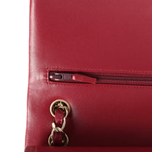Load image into Gallery viewer, Pre-owned Chanel Jumbo Classic Double Flap Bag Burgundy Lambskin Light Gold Hardware