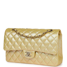 Load image into Gallery viewer, Chanel Medium Classic Double Flap Bag Yellow Iridescent Caviar Light Gold Hardware