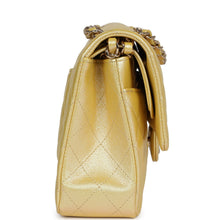 Load image into Gallery viewer, Chanel Medium Classic Double Flap Bag Yellow Iridescent Caviar Light Gold Hardware