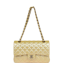 Load image into Gallery viewer, Chanel Medium Classic Double Flap Bag Yellow Iridescent Caviar Light Gold Hardware