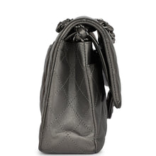 Load image into Gallery viewer, Pre-owned Chanel Medium Classic Double Flap Bag Metallic Grey Lambskin Silver Hardware