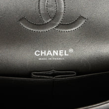 Load image into Gallery viewer, Pre-owned Chanel Medium Classic Double Flap Bag Metallic Grey Lambskin Silver Hardware