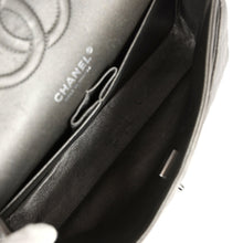 Load image into Gallery viewer, Pre-owned Chanel Medium Classic Double Flap Bag Metallic Grey Lambskin Silver Hardware