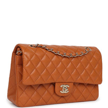 Load image into Gallery viewer, Chanel Medium Classic Double Flap Bag Caramel Shiny Caviar Light Gold Hardware