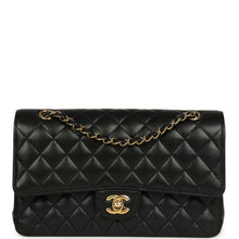 Load image into Gallery viewer, Pre-owned Chanel Medium Classic Double Flap Black Caviar Gold Hardware