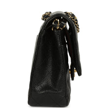 Load image into Gallery viewer, Pre-owned Chanel Medium Classic Double Flap Black Caviar Gold Hardware