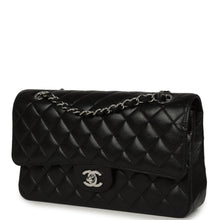 Load image into Gallery viewer, Pre-owned Chanel Medium Classic Double Flap Black Caviar Silver Hardware