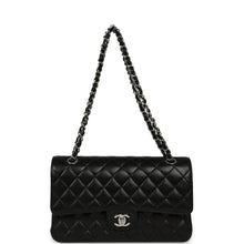 Load image into Gallery viewer, Pre-owned Chanel Medium Classic Double Flap Black Caviar Silver Hardware