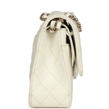 Load image into Gallery viewer, Pre-owned Chanel Medium Classic Double Flap White Caviar Light Gold Hardware