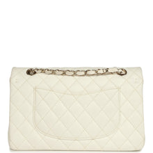 Load image into Gallery viewer, Pre-owned Chanel Medium Classic Double Flap White Caviar Light Gold Hardware