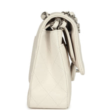Load image into Gallery viewer, Pre-owned Chanel Medium Classic Double Flap White Shiny Caviar Silver Hardware
