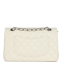 Load image into Gallery viewer, Pre-owned Chanel Medium Classic Double Flap White Shiny Caviar Silver Hardware