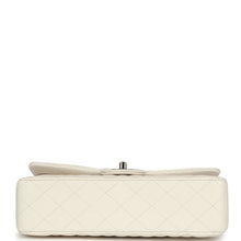 Load image into Gallery viewer, Pre-owned Chanel Medium Classic Double Flap White Shiny Caviar Silver Hardware