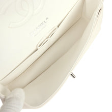 Load image into Gallery viewer, Pre-owned Chanel Medium Classic Double Flap White Shiny Caviar Silver Hardware