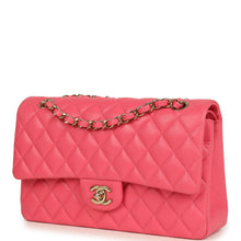 Load image into Gallery viewer, Pre-owned Chanel Medium Classic Double Flap Bag Dark Pink Shiny Caviar Gold Hardware