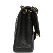 Load image into Gallery viewer, Pre-owned Chanel Medium Classic Double Flap Black Caviar Gold Hardware