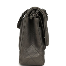 Load image into Gallery viewer, Pre-owned Chanel Medium Classic Double Flap Bag Charcoal Metallic Goatskin Aged Ruthenium Hardware
