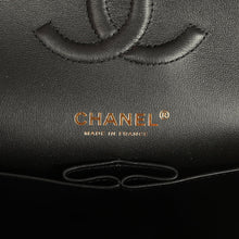 Load image into Gallery viewer, Chanel Medium Classic Croc Embossed Double Flap Bag Black Lambskin Gold Hardware