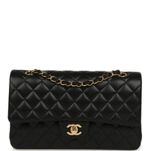 Load image into Gallery viewer, Pre-owned Chanel Medium Classic Double Flap Bag Black Lambskin Gold Hardware
