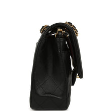 Load image into Gallery viewer, Pre-owned Chanel Medium Classic Double Flap Bag Black Lambskin Gold Hardware