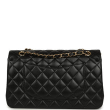 Load image into Gallery viewer, Pre-owned Chanel Medium Classic Double Flap Bag Black Lambskin Gold Hardware