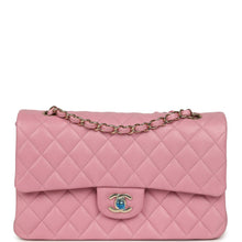 Load image into Gallery viewer, Chanel Medium Classic Double Flap Bag Pink Shiny Caviar Light Gold Hardware