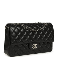 Load image into Gallery viewer, Pre-owned Chanel Medium Classic Double Flap Black Caviar Silver Hardware