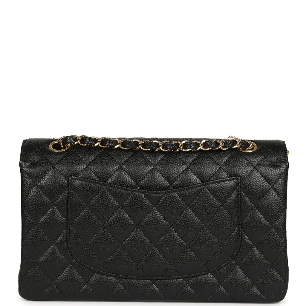 Chanel Medium Classic Double Flap Bag Black Caviar Gold Hardware