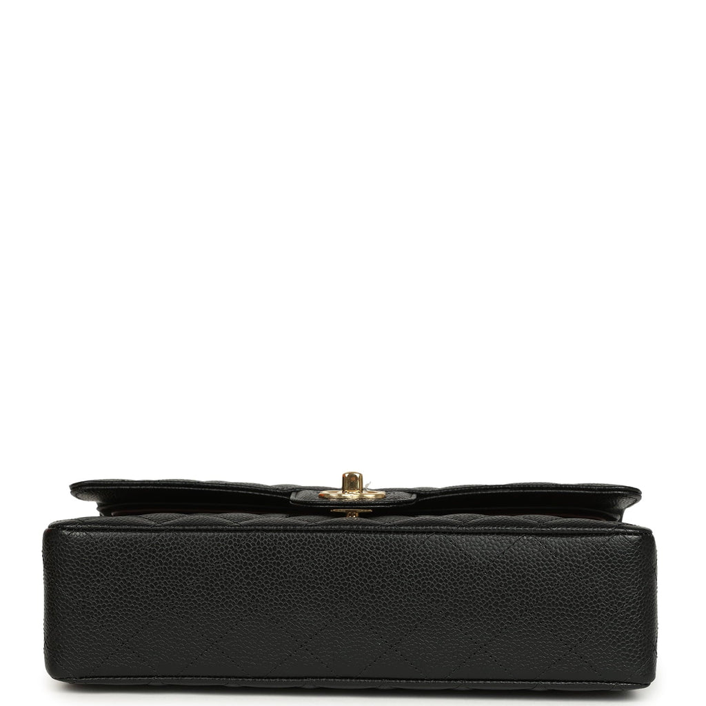 Chanel Medium Classic Double Flap Bag Black Caviar Gold Hardware