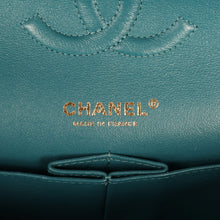 Load image into Gallery viewer, Pre-owned Chanel Medium "Egypt" Classic Double Flap Bag Blue Tweed Light Gold Hardware