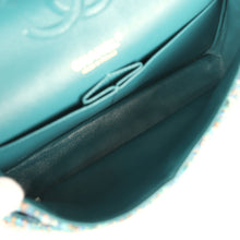 Load image into Gallery viewer, Pre-owned Chanel Medium "Egypt" Classic Double Flap Bag Blue Tweed Light Gold Hardware