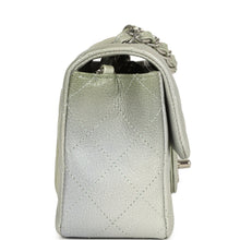 Load image into Gallery viewer, Chanel Mini Classic Rectangular Flap Bag Grey and Green Ombre Iridescent Goatskin Silver Hardware