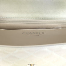 Load image into Gallery viewer, Chanel Mini Classic Rectangular Flap Bag Grey and Green Ombre Iridescent Goatskin Silver Hardware