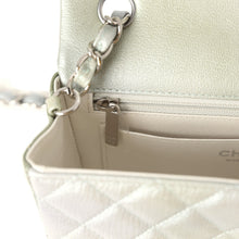 Load image into Gallery viewer, Chanel Mini Classic Rectangular Flap Bag Grey and Green Ombre Iridescent Goatskin Silver Hardware