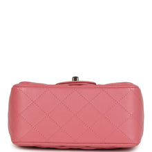 Load image into Gallery viewer, Chanel Mini Classic Square Flap Bag Pink Lambskin Silver Hardware
