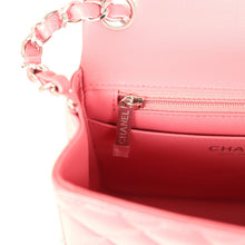 Load image into Gallery viewer, Chanel Mini Classic Square Flap Bag Pink Lambskin Silver Hardware