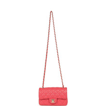 Load image into Gallery viewer, Pre-owned Chanel Mini Classic Rectangular Flap Bag Dark Pink Caviar Light Gold Hardware