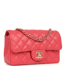 Load image into Gallery viewer, Pre-owned Chanel Mini Classic Rectangular Flap Bag Dark Pink Caviar Light Gold Hardware