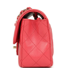 Load image into Gallery viewer, Pre-owned Chanel Mini Classic Rectangular Flap Bag Dark Pink Caviar Light Gold Hardware